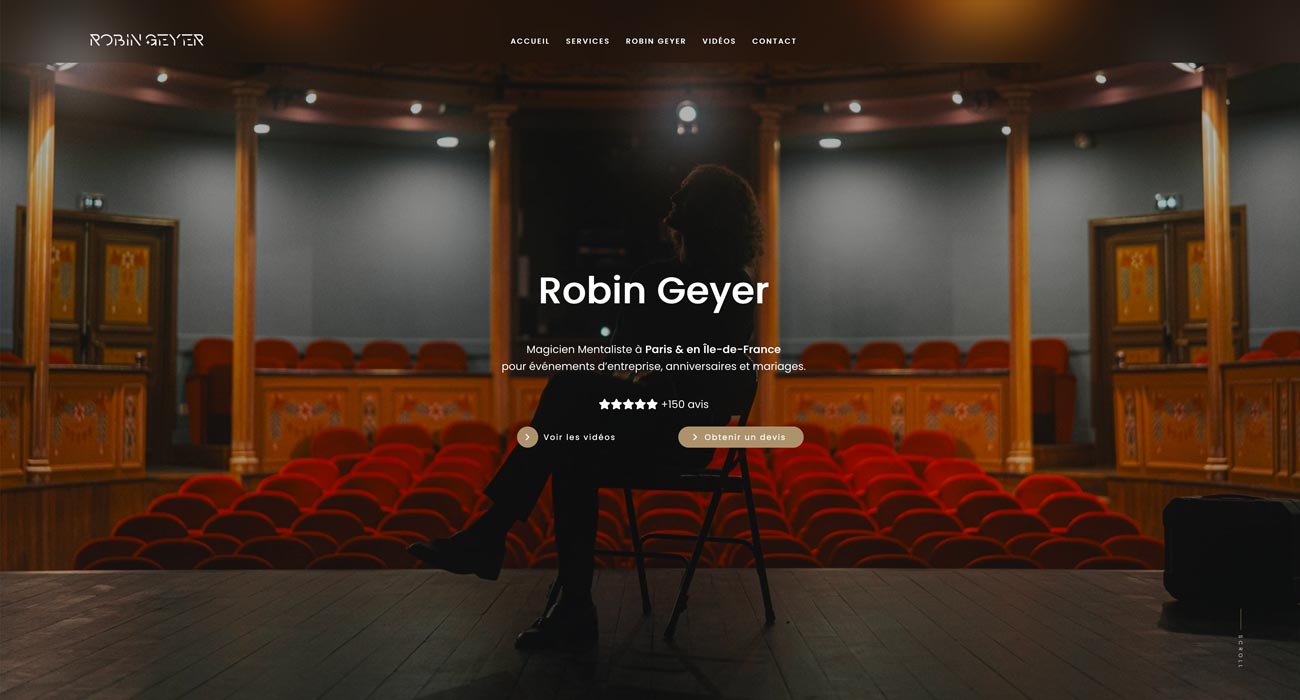 Robin Geyer magicien nouvelle génération mentaliste site web